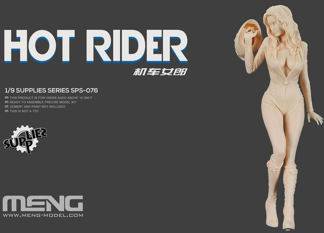 MENG Models Biker-Girl, Einzelfigur, 1:9, ab 14 Jahren - Bild 1