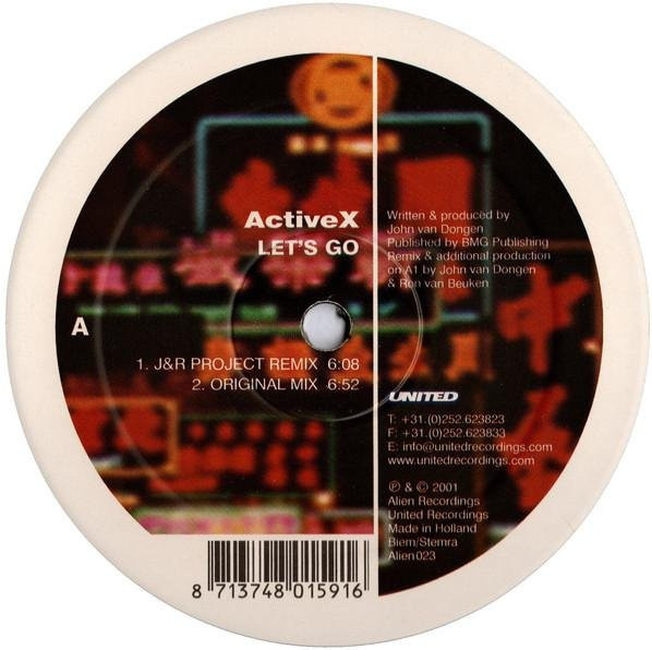 Active X - Let's Go (Alien023) 12-Zoll Vinyl LP von Alien Recordings, Dance & Electronica, braun, Gebraucht - Bild 1