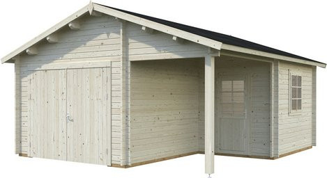 Palmako Holzgarage Roger mit Holztor in Natur und Beige, B/T: 510 x 550 cm - Bild 2
