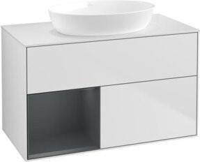 V&B Waschtischunterschrank Finion 100 in Weiß lackiert, B/T/H: 100 x 50,1 x 50,1 cm - Bild 1