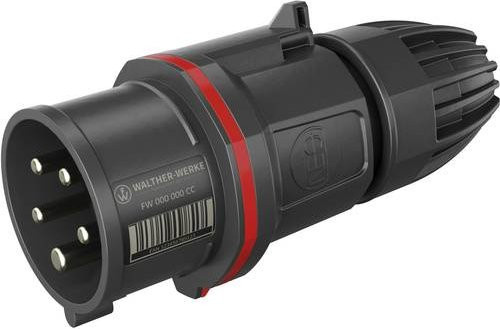 Walther Werke CEE NEO Stecker Classic 16A 5polig 400V IP54 rot/schwarz - Bild 1