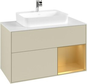 V&B Waschtischunterschrank Finion 100 in Weiß lackiert, B/T/H: 100 x 50,1 x 50,1 cm - Bild 1