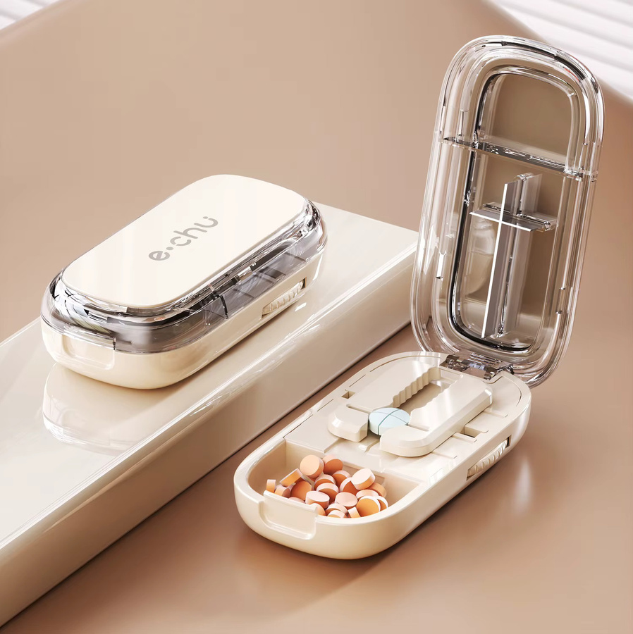 Untior Pillenschneider mit Aufbewahrungsbox, 2-in-1, Unisex - Bild 1