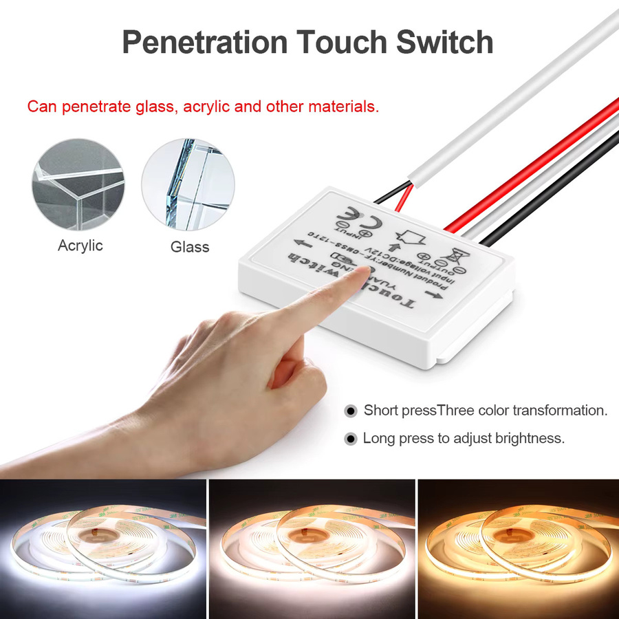 MALITAI Kosmetikspiegel für das Badezimmer mit dimmbarer LED-Lichtleiste, CCT Farbtemperatur 2700 K bis 6500 K und Touch-Schalter, Weiß - Bild 3