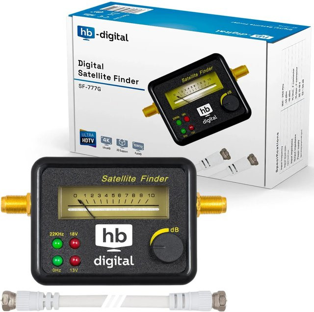 hb-digital Satfinder Analog SF-777G mit F-Kabel in Schwarz - Bild 1