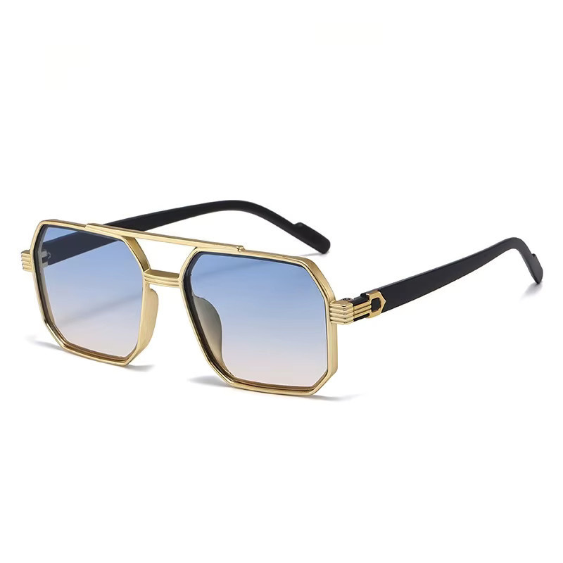 Ettatend Aviator Sonnenbrille, Vollrand, Metall, Gold, Unisex - Bild 2