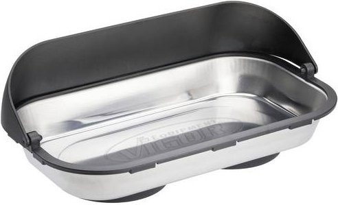 Vigour Magnetschale V5677 mit Kunststoff-Rahmen in Silber, B/T/H: 28,0 x 24,0 x 14,0 cm - Bild 1