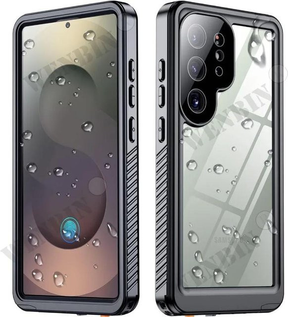 Wasserdichte IP68 Schutzhülle aus Aluminium für Samsung Galaxy S25 S24 S23 Ultra Plus A16 A35 A55 5G in Schwarz - Bild 1