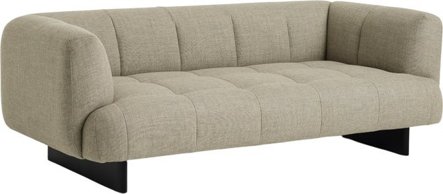 HAY Quilton Lift 2 Sitzer Sofa beige, gestepptes Stoffdesign mit Schaumstofffüllung, B/T/H: 214 x 109 x 72 cm - Bild 1