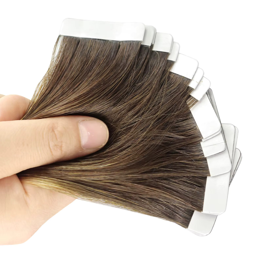 Moresoo Tape-in-Echthaarverlängerungen, 10 Stück, blond, glatt, 35,6–61 cm - Bild 3