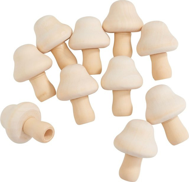 VBS Holzpilz Beanie aus Naturholz in Beige - Bild 1