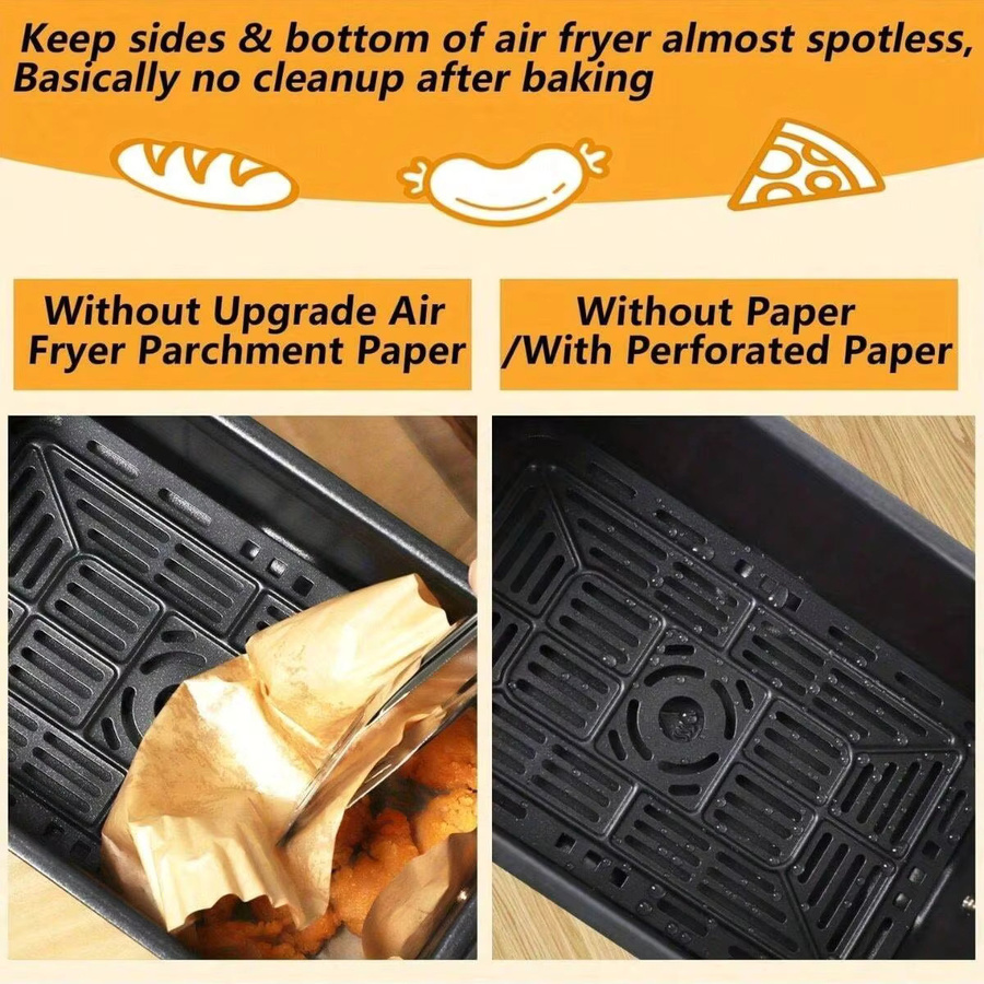 YOCITY Einweg Backpapier für die Heißluftfritteuse, runde Antihaft-Papierliner für deine Airfryer, 50/100/200 Stück - Bild 4
