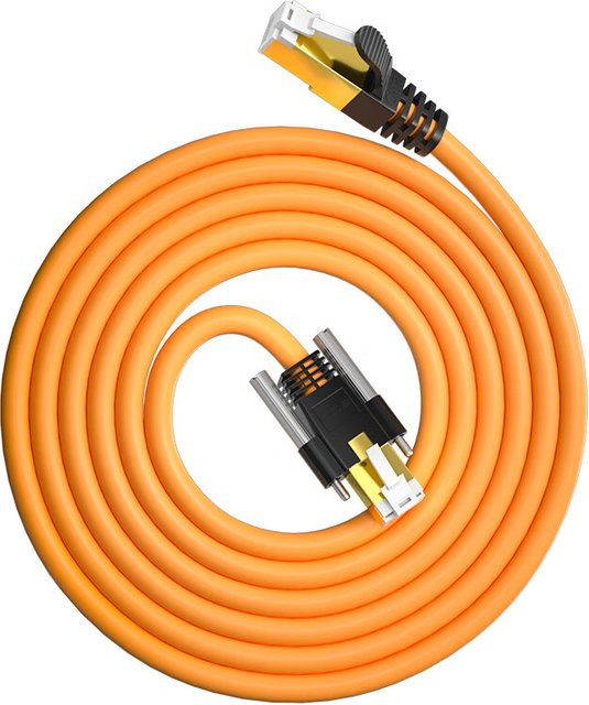 Fanakm CAT8 Kamera-Netzwerkkabel in Orange mit RJ45-Stecker für 10-Gigabit-Ethernet und hochflexible, abgeschirmte Übertragung - Bild 1