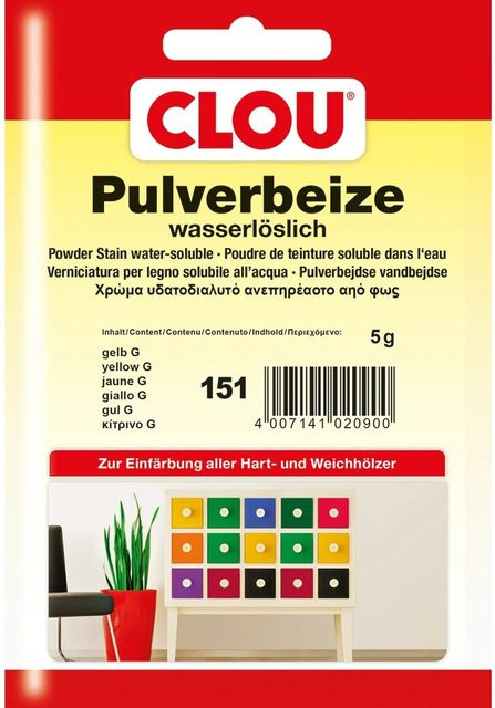 Clou Pulverbeize Gelb auf Wasserbasis 5 g - Bild 1
