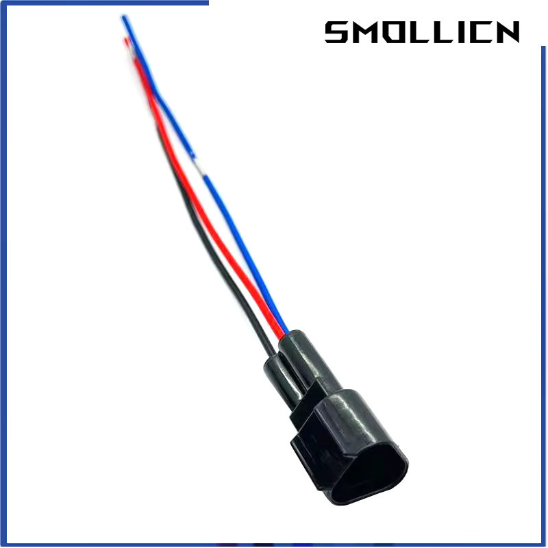 3-poliger Instrumentenstecker Gasdrehgriffstecker smollicn in Schwarz für Sur Ron Bee S X Motorrad und Keeway Cruiser Blackster (Modelle FW-C-3M-B, FW-C-3F-B) - Bild 2