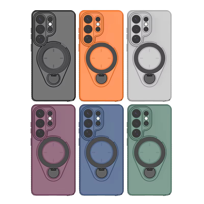 Magnetische Schutzhülle für Samsung Galaxy S26, S26 Plus und S26 Ultra mit 360 Grad rotierendem Ständer und Wireless Charging Unterstützung, Schwarz - Bild 4