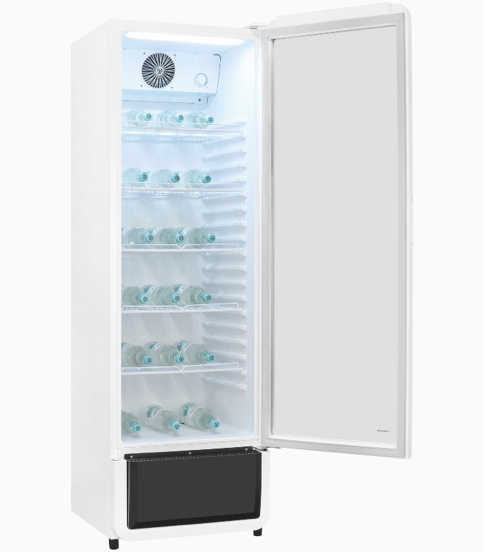 GKS260-GT-431D Glastürkühlschrank in Weiss mit No-Frost und LED-Innenbeleuchtung, H x B x T: 172,5 x 54 x 54 cm - Bild 1