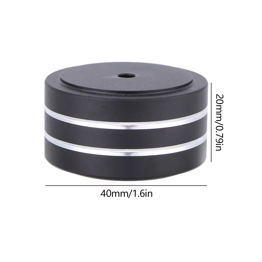 Lautsprecher Isolation Füße aus Aluminiumlegierung in Schwarz für Subwoofer, DAC, CD-Player und Verstärker - Bild 4