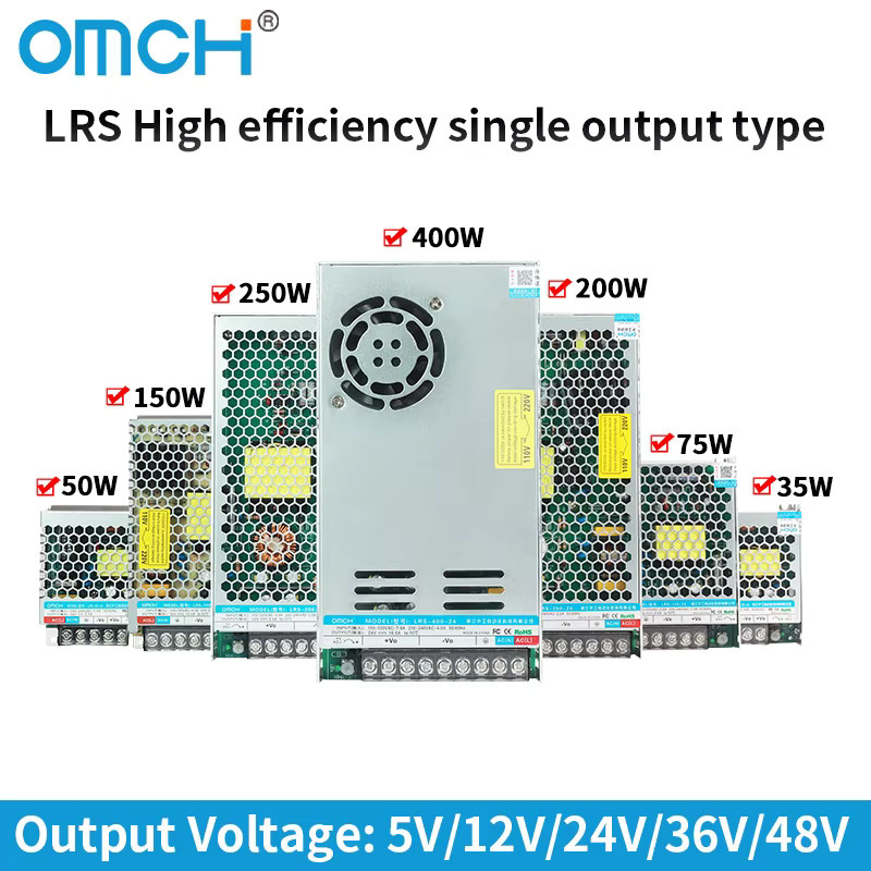 OMCH Ultradünnes Schaltnetzteil AC zu DC SMPS für verschiedene Leistungen und Spannungen 5V/12V/24V/36V/48V - Bild 2