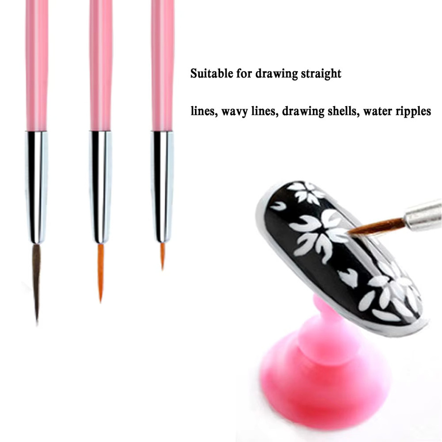 Limegirl Nail Art Pinsel Set, 20 Stück, Weiß - Bild 2
