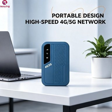 NUOYING 4G LTE Advanced Pocket MiFi Router mit integriertem Akku und SIM-Kartensteckplatz in Blau - Bild 1
