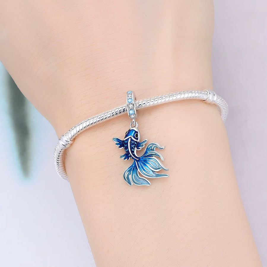 MISEFF Charm, 925 Silber, Perle, Blau, Unisex - Bild 2