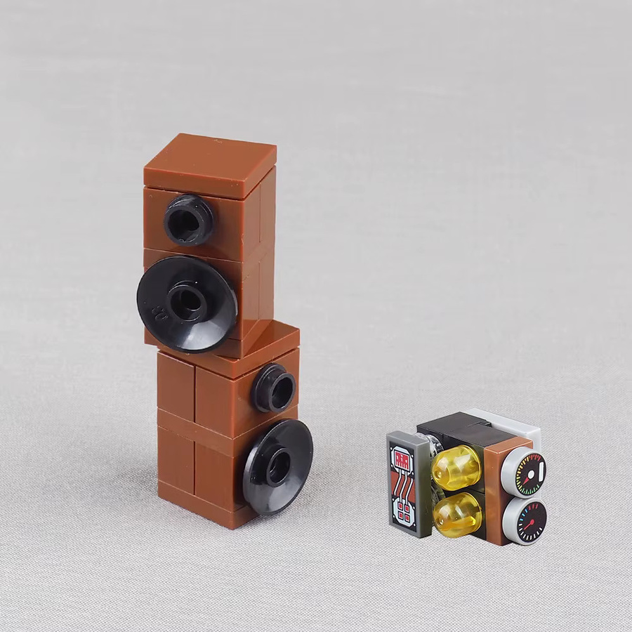 BRICKPANDA MOC City Musik-Baustein-Set, Straßenansicht DJ-Station & Jukebox-Recorder Modellbausatz - Bild 2