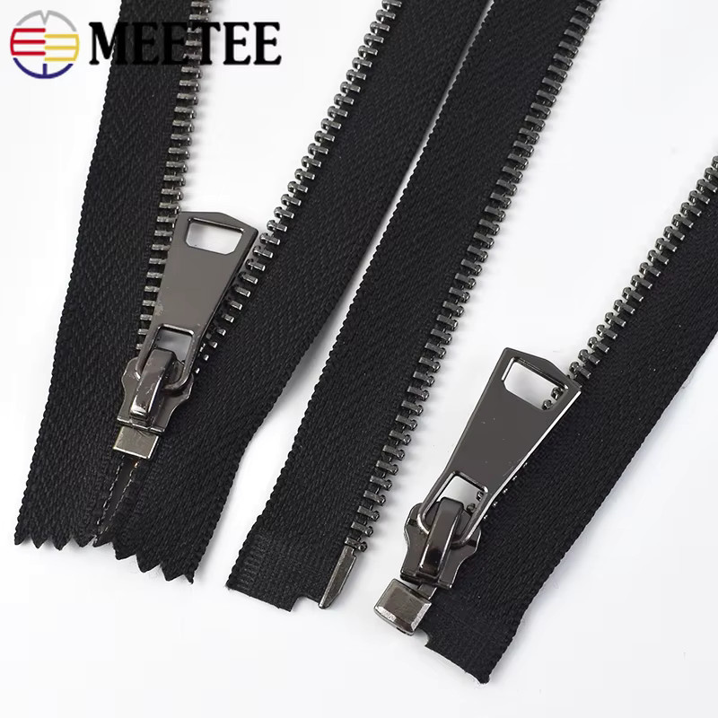 Meete 5er Set schwarze Metall-Reißverschlüsse mit Auto-Lock für Bekleidung und Schuhe - Bild 2