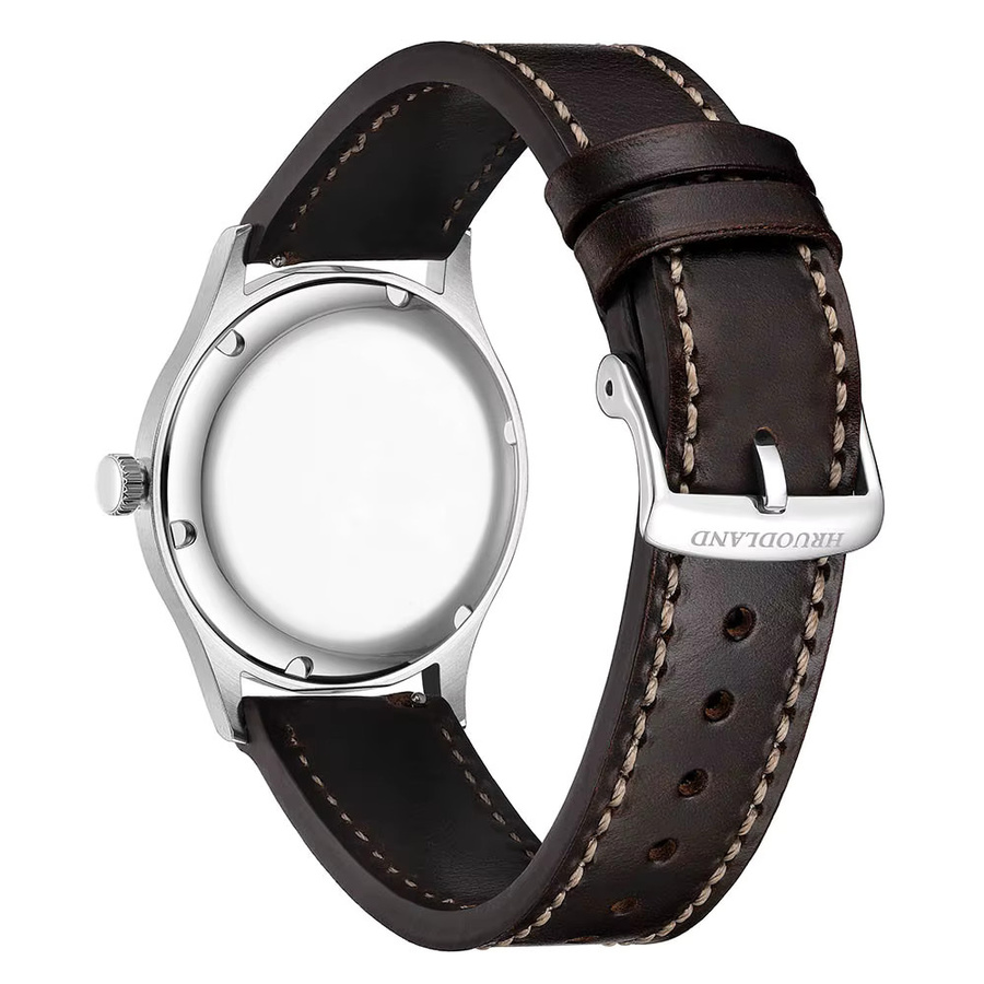 Hruodland Armbanduhr, Automatik, Edelstahl, 38 mm, Herren, Lederarmband - Bild 3