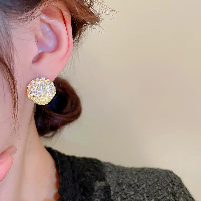 Huitan Ohrringe, Gold, Zirkonia, Damen - Bild 2