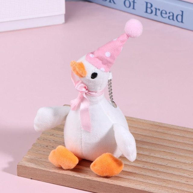Schlüsselanhänger Gänse Plüsch, Weiß, 20cm, Kinder und Erwachsene - Bild 1