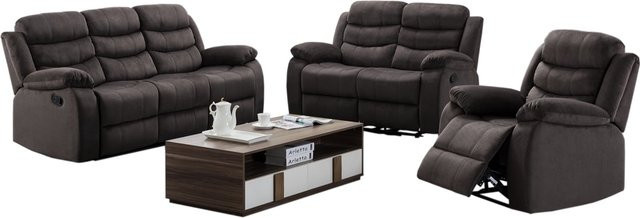 HTI-Living Sitzgruppe Kirwall mit 3 Sitzer, 2 Sitzer und Sessel aus Samt und Mikrofaser - Bild 1