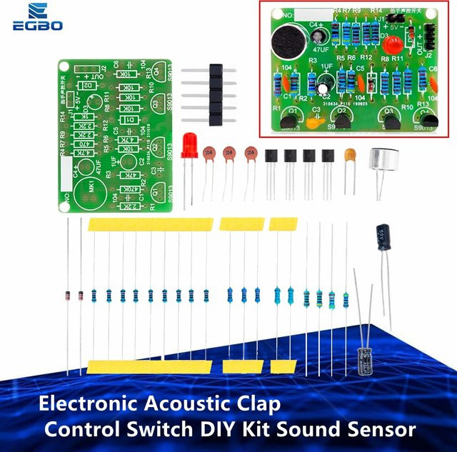 Egbo DIY Elektronik-Bausatz für akustischen Klappschalter mit Schallsensor und integriertem PCB-Modul - Bild 1