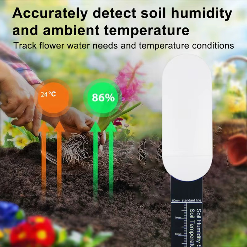 Tuya Zigbee Bodenfeuchtesensor in Weiß zur Temperatur- und Feuchtigkeitsmessung für die Blumenpflege und Home Assistant - Bild 5