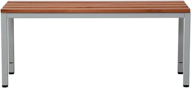 PROREGAL Sitzbank Seal freistehend aus Holz und Stahlblech in Grau/Buche ohne Rückenlehne, H x B x T: 40 x 120 x 40 cm - Bild 1