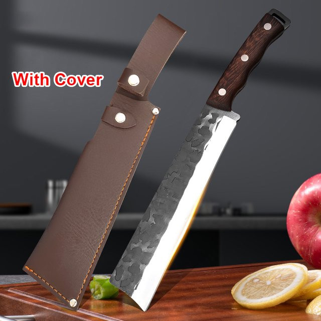 GuanQi Big Bone Metzger Hackmesser aus Edelstahl mit Holzgriff in Silber - Bild 1