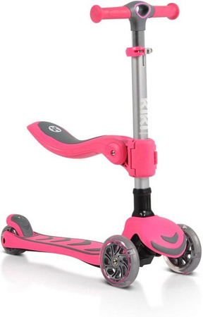 Byox Kiki 2 in 1 Kinderroller rosa mit blinkenden PU-Rädern ab 3 Jahren