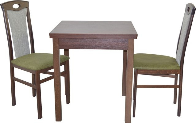 Essgruppe Leander III von Möbel direkt online, 3-teilig, aus Massivholz Buche in Brown, erweiterbar mit Ansteckplatten - Bild 1