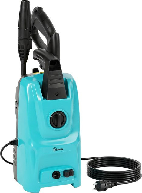 Outsunny Elektrischer Hochdruckreiniger in Blau mit 1500 W, 120 bar und Aluminium-Pumpe für Auto, Haushalt und Garten - Bild 1