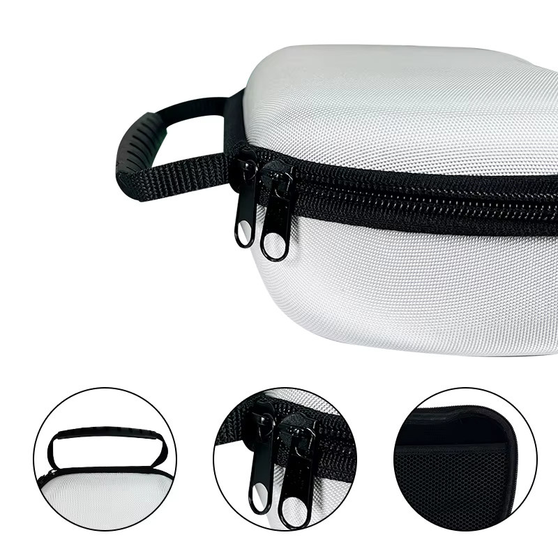 QUERPXAF Hartschalen-Reisetasche für PS5, Xbox Series X/S und Nintendo Switch Controller, stoßfeste EVA-Tasche in Weiß - Bild 2