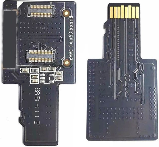 Pine64 eMMC TF-Kartenbrennplatine USB-Adapter für ROCK Pi 4, Schwarz - Bild 1