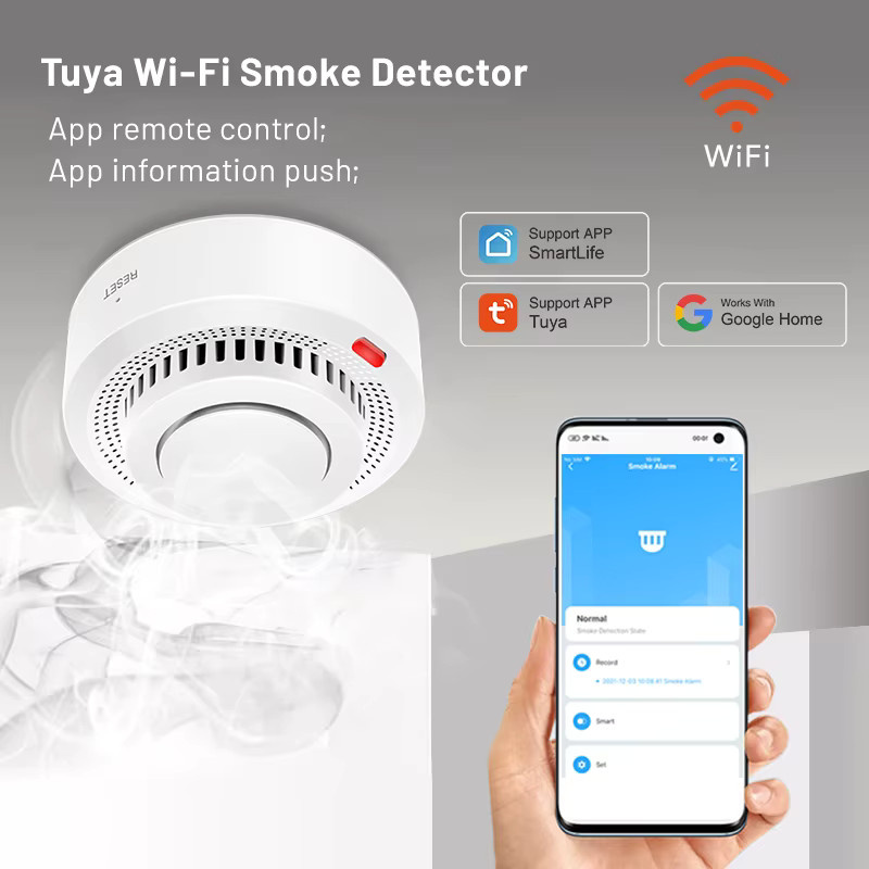 Tuya Smart WiFi Rauchmelder 2er-Pack in Weiß mit Echtzeit-App-Benachrichtigungen und 85dB Alarm - Bild 2