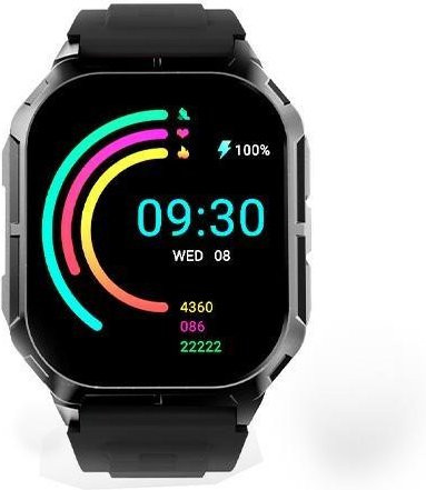 HiFuture Smartwatch, Schwarz, Eckig, Silikon, Unisex - Bild 1