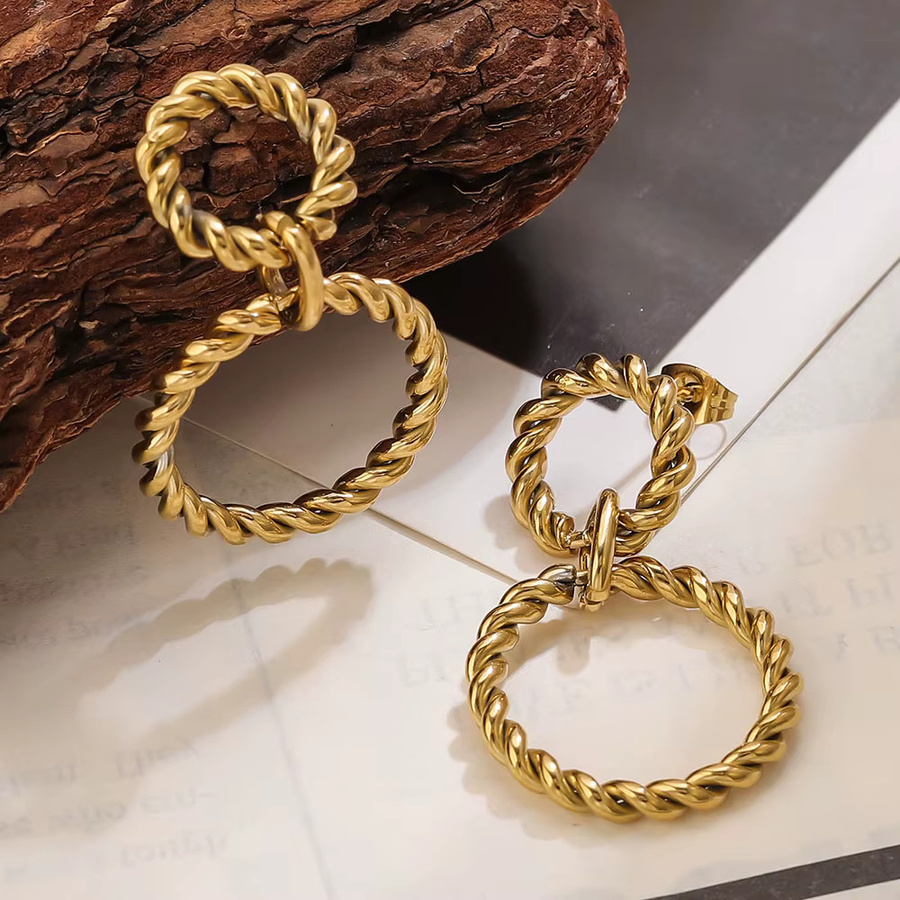 Aiovlo Ohrringe Edelstahl, Gold, Damen - Bild 2