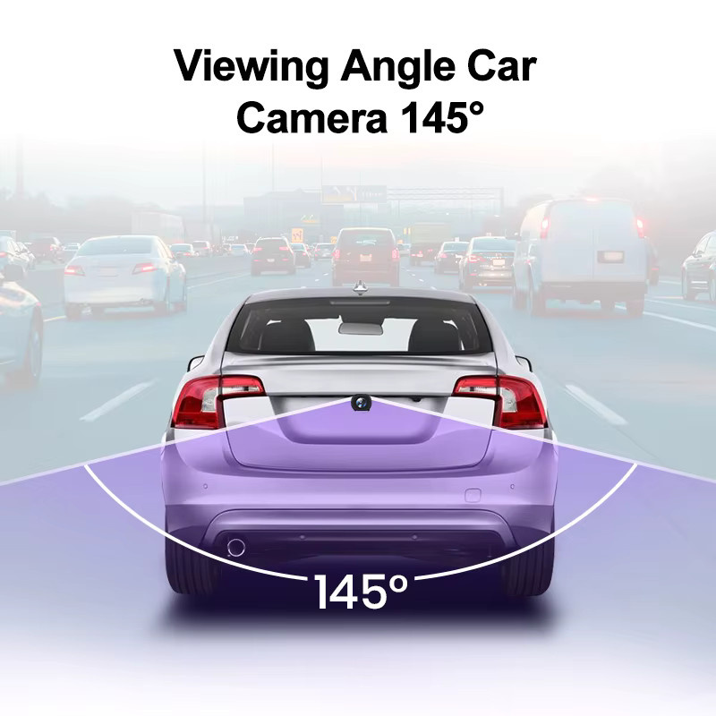 Junsun Auto Rückfahrkamera mit Full HD 1080p, Radar Alarm und 145 Grad Weitwinkel, wasserdicht, Schwarz - Bild 4