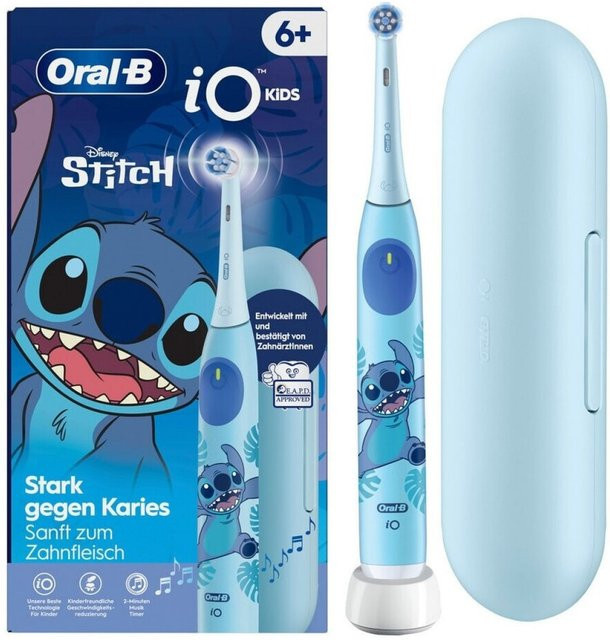 Oral-B iO Kids 6+ elektrische Zahnbürste mit Reiseetui, Blau - Bild 1