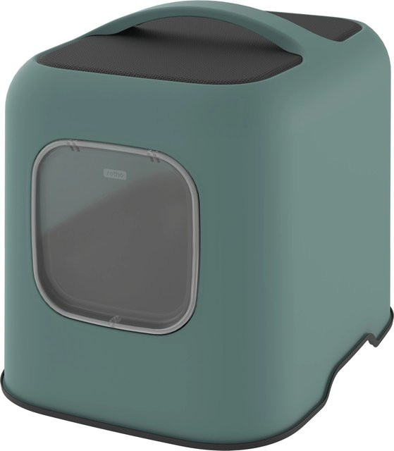 Rotho Katzentoilette Biala aus rezykliertem Kunststoff in Mistletoe Green, B/T/H: 44,3 x 39,5 x 51 cm - Bild 1