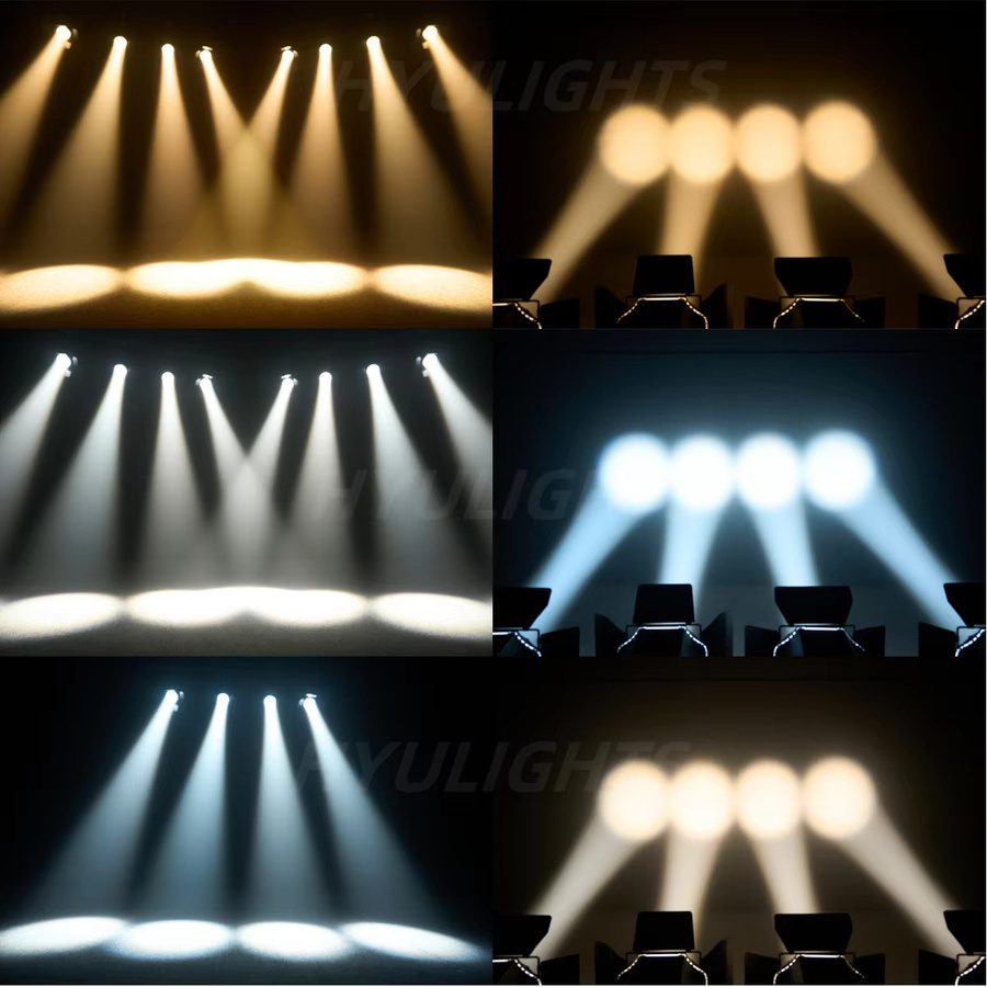 HYULIGHTS 2er Set LED Zoom Par-Scheinwerfer 250W COB mit Beam und Wash Effekt, Dimmbare Bühnenbeleuchtung in Schwarz, 3200K-7500K Warmweiß und Kaltweiß - Bild 6
