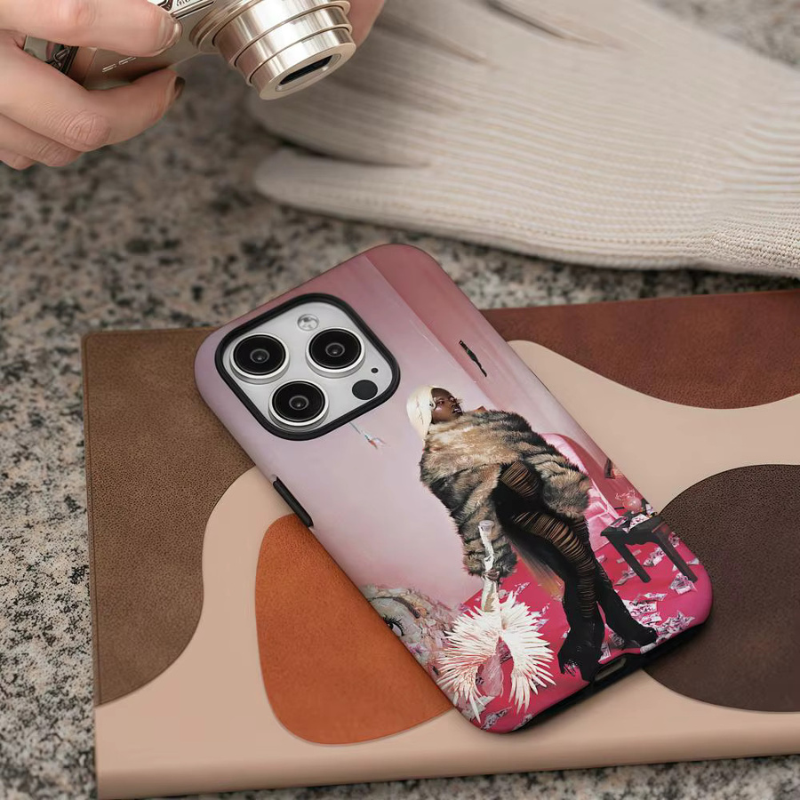 MEGA BBL T-Theodora Handyhülle für iPhone 17 16 15 14 13 12 Pro Max Plus, glänzende HD-Doppelschicht-Flüssigkeitshartschale in Weiß - Bild 4