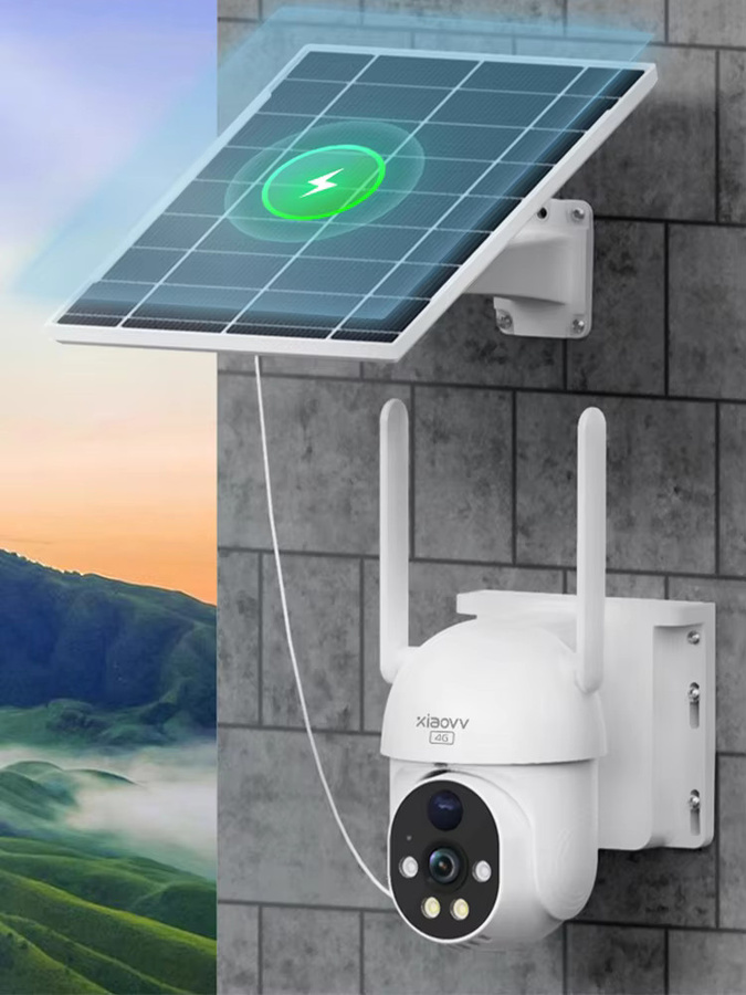 XIAOVV 6MP Überwachungskamera mit 4G und WLAN, Solarbetriebene IP65 wasserdichte Außenkamera in Weiß mit Menschenverfolgung und Vollfarb-Nachtsicht - Bild 7